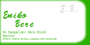 eniko bere business card